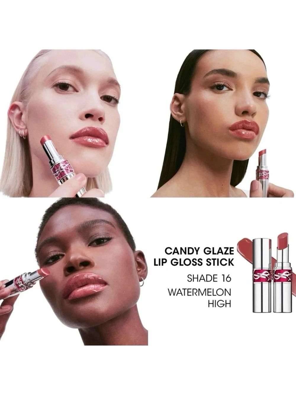 YSL Yves Saint Laurent 16 Watermelon High Candy Glaze Lipgloss Stick